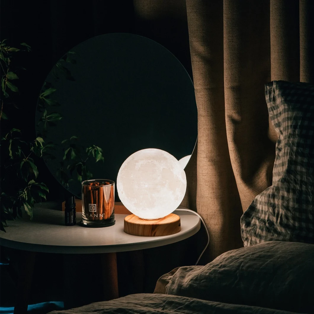 New 3D Moon Lamp Dining Room Living Room Bedroom Support USB Charging Dimmable Table Lamp