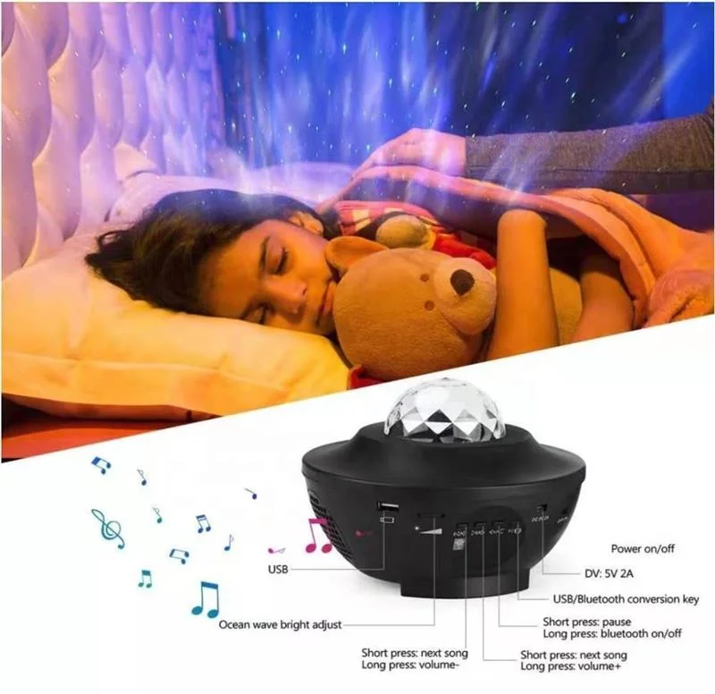 LED Night Light Projector Remote Control Music Sleep Cosmic Aurora Night Light