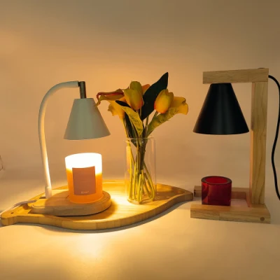 Wachsschmelzerhitzer mit Holzsockel, elektrische Duftkerzenwärmerlampe für Heimdekoration