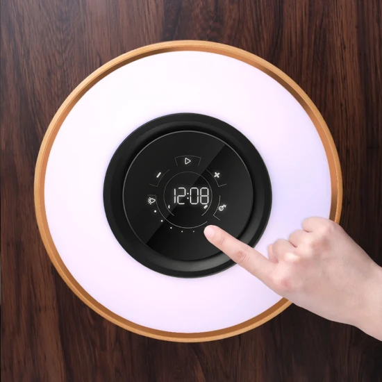 Schlafzimmer-Touch-Control-Smart-Lampe mit BT-Lautsprecher und kabelloser Ladefunktion
