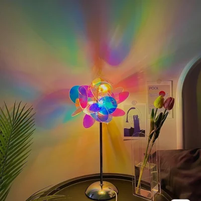 Neue Schlafzimmer Aurora Atmosphäre LED Nachtlicht Acryl DIY Spleißen Bunte Tischlampe Großhandel für Home Wohnzimmer Dekoration